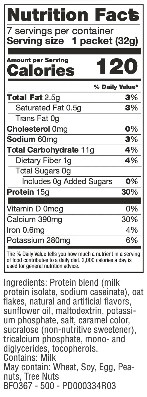 Body Maple & Brown Sugar Oatmeal Mix 15g Protein