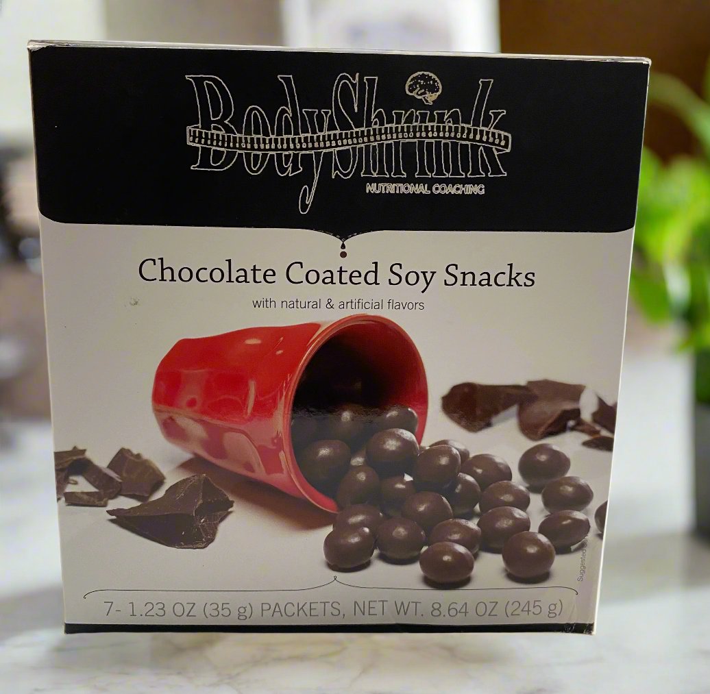 Body Chocolate Coated Soy Protein Snacks or Caramel and Peanut Coated Soy Protein Snacks